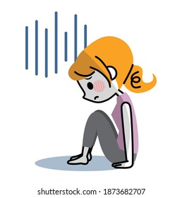 A woman who is shocked and sad.