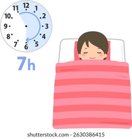 A woman who sleeps 7 hours from 11am to 6pm