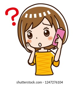 A woman who talks on the phone.