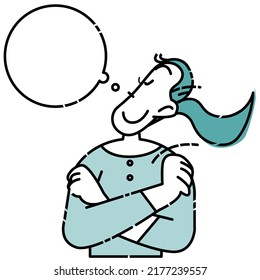A woman who thinks about various ideas