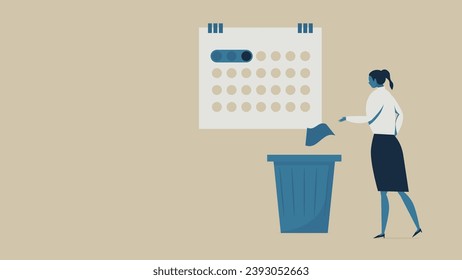 A woman who throws away one thing every day. 