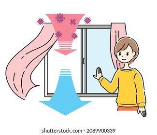 A woman who ventilates through the window.