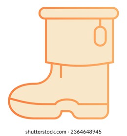 Woman winter boots flat icon. Warm boots orange icons in trendy flat style. Female footwear gradient style design, designed for web and app. Eps 10