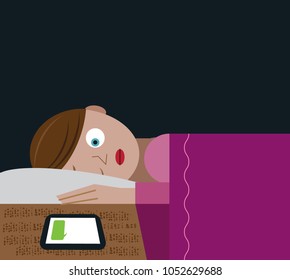 Woman woken by social media message on phone during night