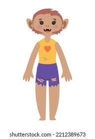 woman with wolf costume character