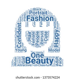 woman word cloud. tag cloud about woman