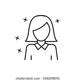 Woman worker avatar icon. Element of people avatar icon