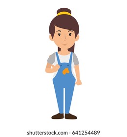 Woman worker cartoon
