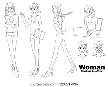 woman working in office