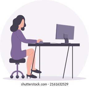 Woman working at the office