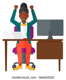 Woman working at office.