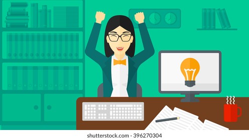 Woman working at office.