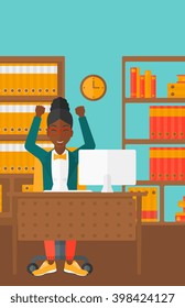 Woman working at office.