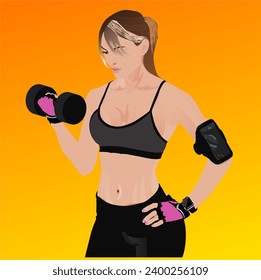 woman working out, exercises, from, gym, losing weight, losing weight.