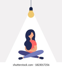 Woman Working - Stock Vector Illustration 