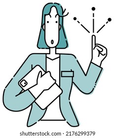 Eine Frau, die mit einer Tablette arbeitet