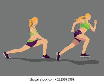 Woman Workout gym exercise in vector illustration