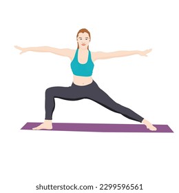 woman workout  vector art illustration 
