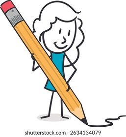 Woman Writing Down a New Idea. Concept of creative thinking, note-taking, and brainstorming.