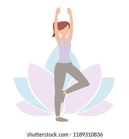 Woman and yoga