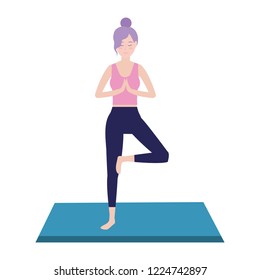 Woman and yoga