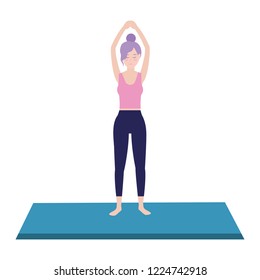 Woman and yoga