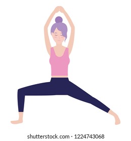 Woman and yoga