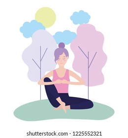 Woman and yoga