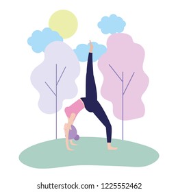 Woman and yoga