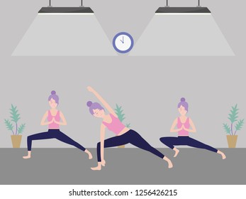 Woman and yoga