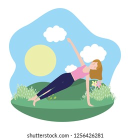 Woman and yoga