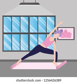 Woman and yoga