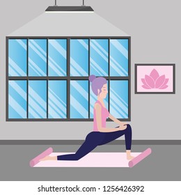 Woman and yoga