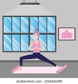 Woman and yoga
