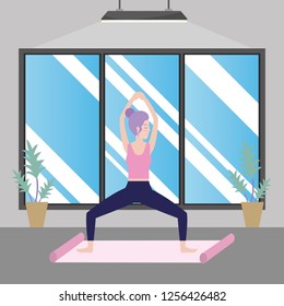 Woman and yoga