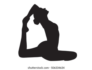 Woman in yoga asanas postures. Isolated on white background. Yoga, Sport.
