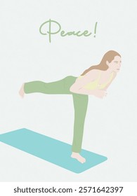 Woman in Yoga Pose with Hands Joined Peacefully