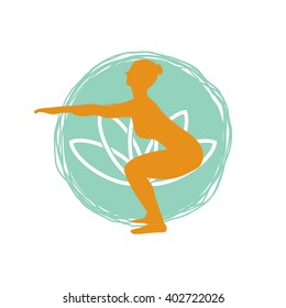 Woman Yoga Pose Icon