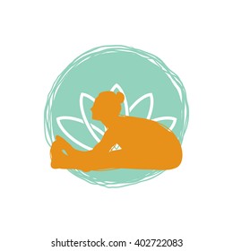Woman Yoga Pose Icon