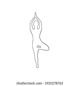 Woman in the yoga pose vector icon. Yoga icon. Woman yoga vector . Yoga pose