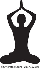 Woman in the yoga pose vector icon. Yoga icon. Woman yoga vector . Yoga pose. Meditation pose..eps