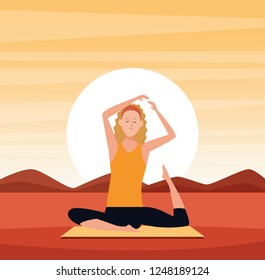 woman in yoga poses