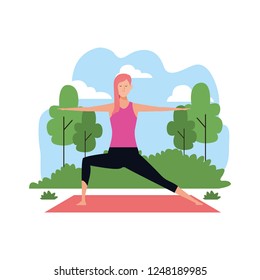 woman in yoga poses