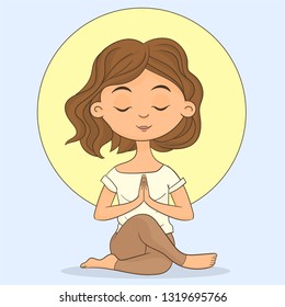 Woman in yoga poses