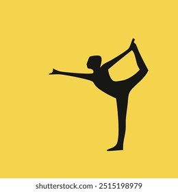 Woman yoga silhouette with the sun in the background vector design woman doing yoga and banner design for international yoga day