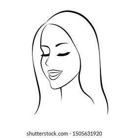 Women Face Outline Sketch Images, Stock Photos & Vectors | Shutterstock