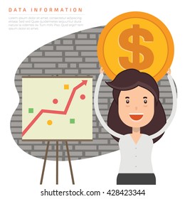 Woman,employee concept design on clean background,vector