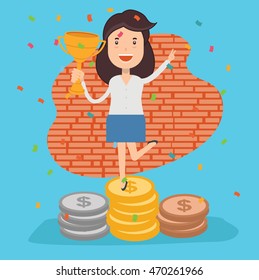 Woman,employee concept design on clean background,vector