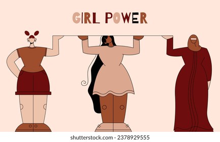 Woman,Girls support each other.girl power