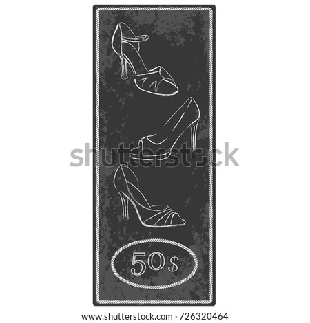 Womanish shoes - vector